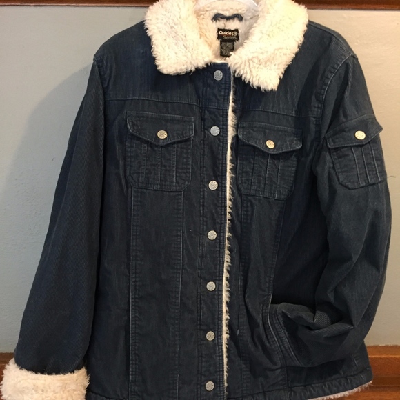 blue corduroy sherpa jacket